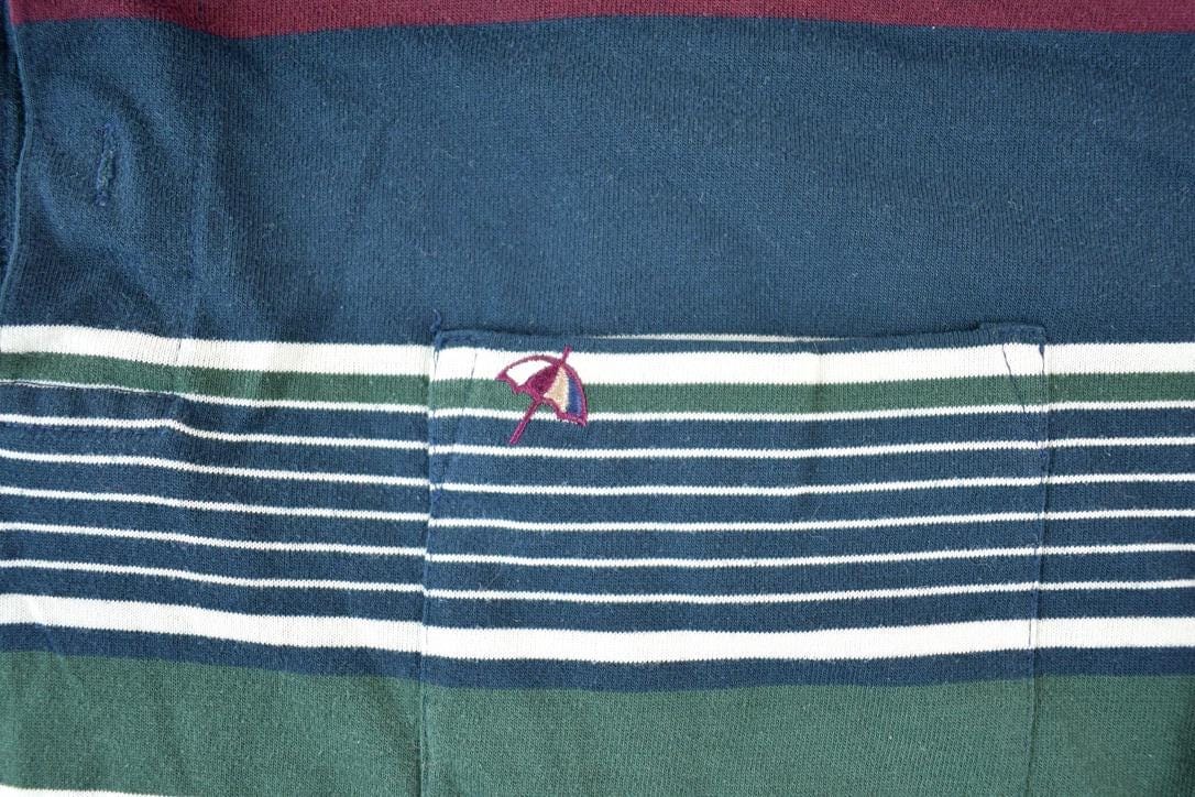 Vintage 1990s Arnold Palmer Striped Button Up Sweatshirt Made In USA Men's XL from propervintagecanada