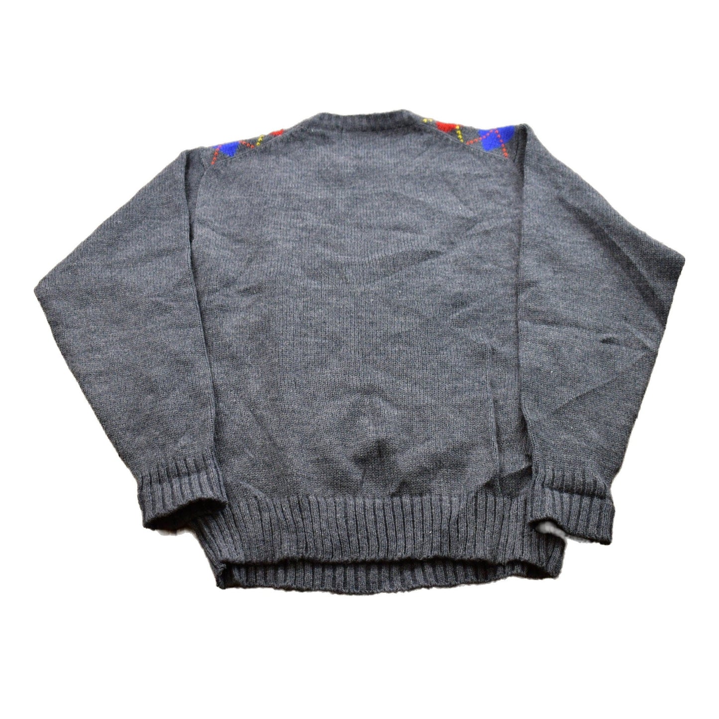 Vintage 1990s Arrow Knitted Argyle Crewneck Sweater Men's Large from propervintagecanada