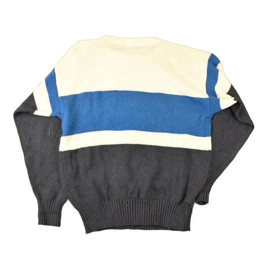 Vintage 1990s Arrow Sport Colorblock Cable Knit Crewneck Sweater Mens L from propervintagecanada