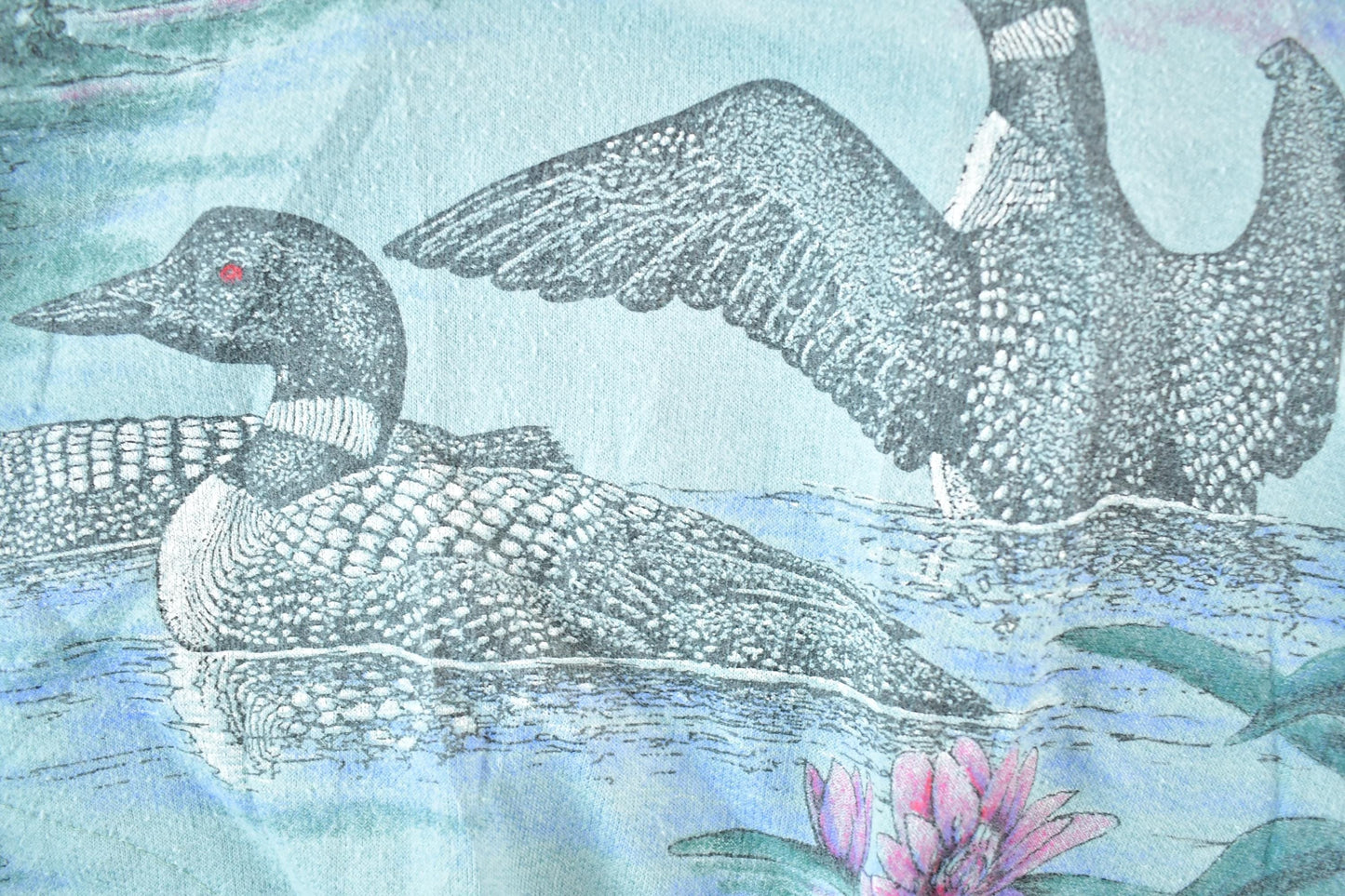 Vintage 1990s Art Unlimeted Loon AOP Outdoorsman Crewneck Sweatshirt Womens M from propervintagecanada