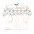 Vintage 1990s Art Unlimited Abstract AOP Graphic Print Button Up Crewneck Sweatshirt Men&