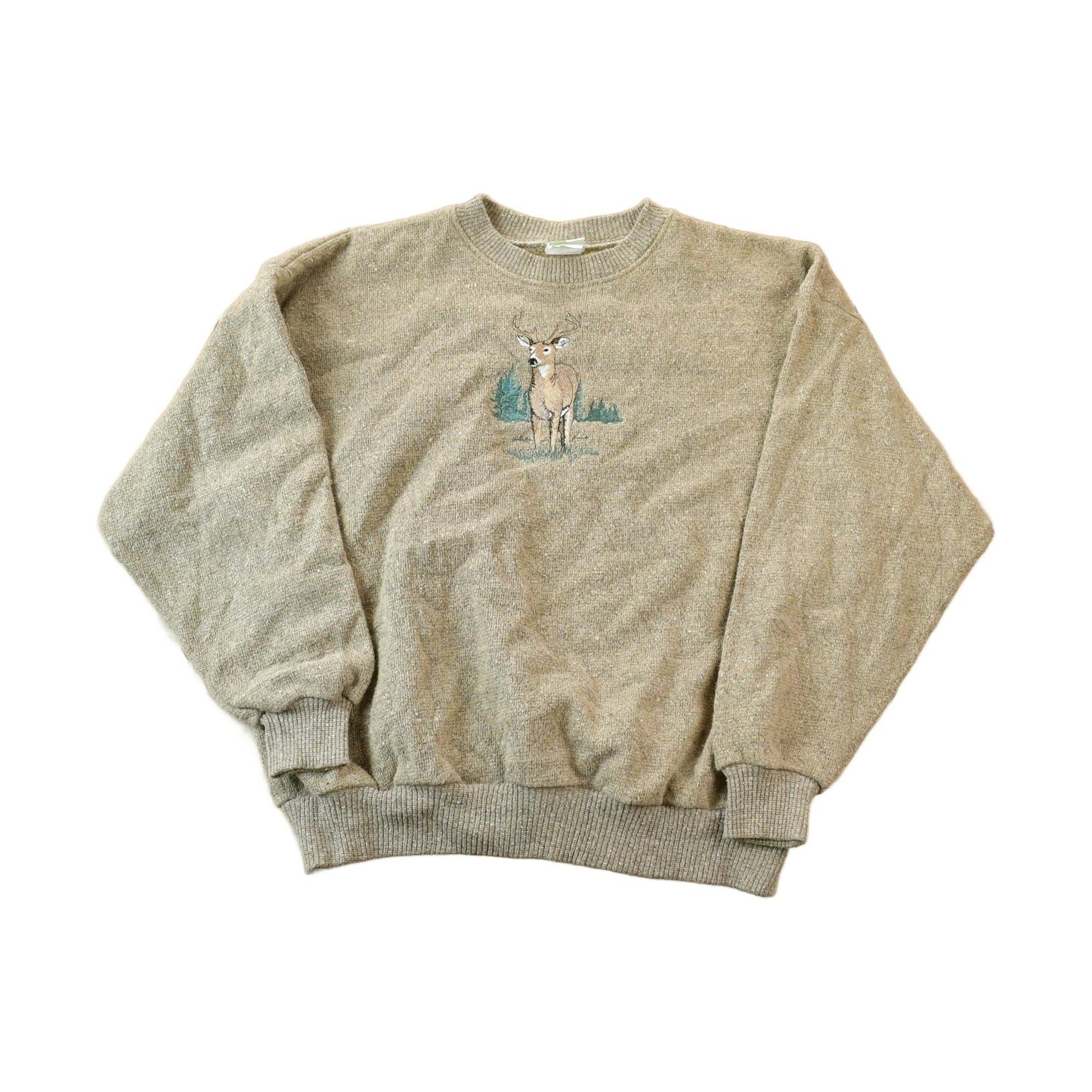 Vintage 1990s Art Unlimited Big Buck Deer Crewneck Sweatshirt Men's XL from propervintagecanada
