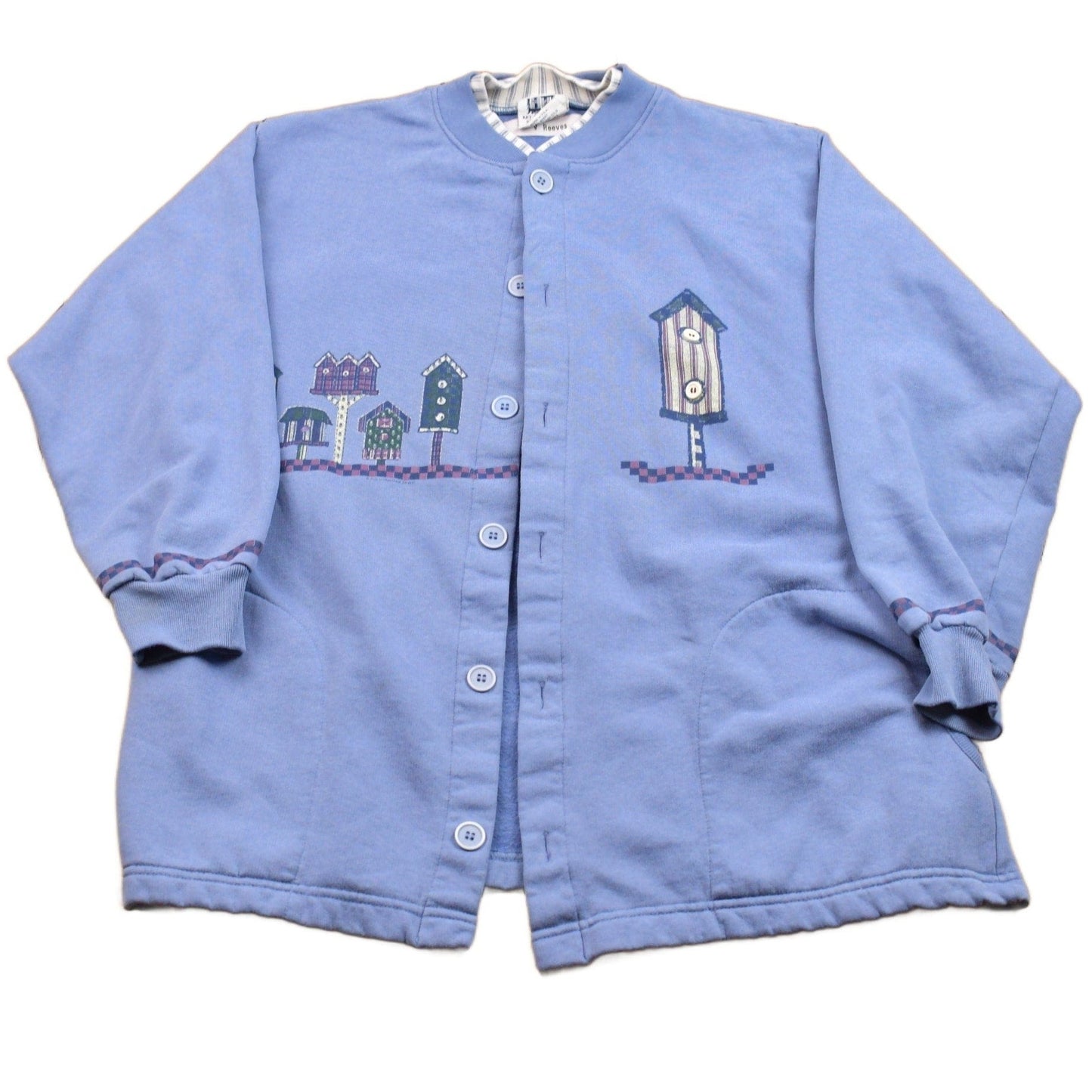 Vintage 1990s Art Unlimited Birdhouse Cardigan Sweater Men's XL from propervintagecanada