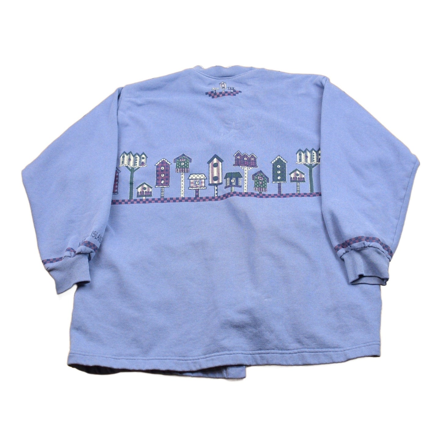 Vintage 1990s Art Unlimited Birdhouse Cardigan Sweater Men's XL from propervintagecanada