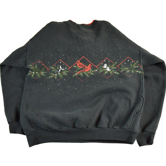 Vintage 1990s Art Unlimited Double Collar Henley Bird Graphic Sweatshirt Women's Large from propervintagecanada