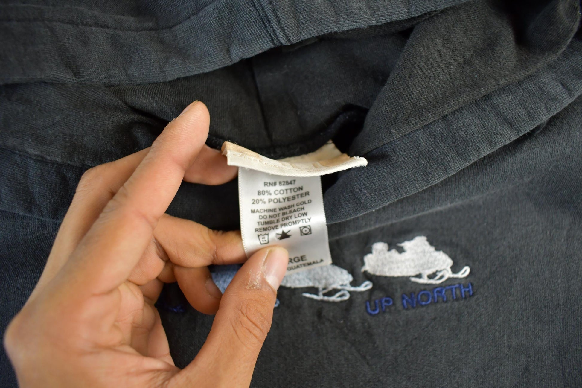 Vintage 1990s Art Unlimited Snowmobile Hoodie Men's Large from propervintagecanada