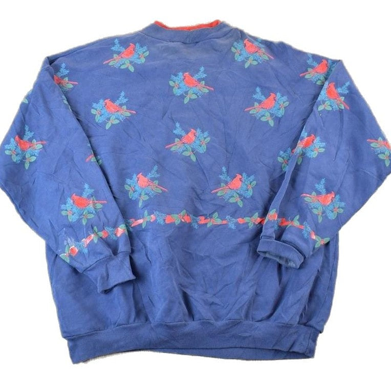 Vintage 1990s Artisans AOP Cardinal Double Collar Souvenir Crewneck Sweatshirt Made In USA Men's XL from propervintagecanada