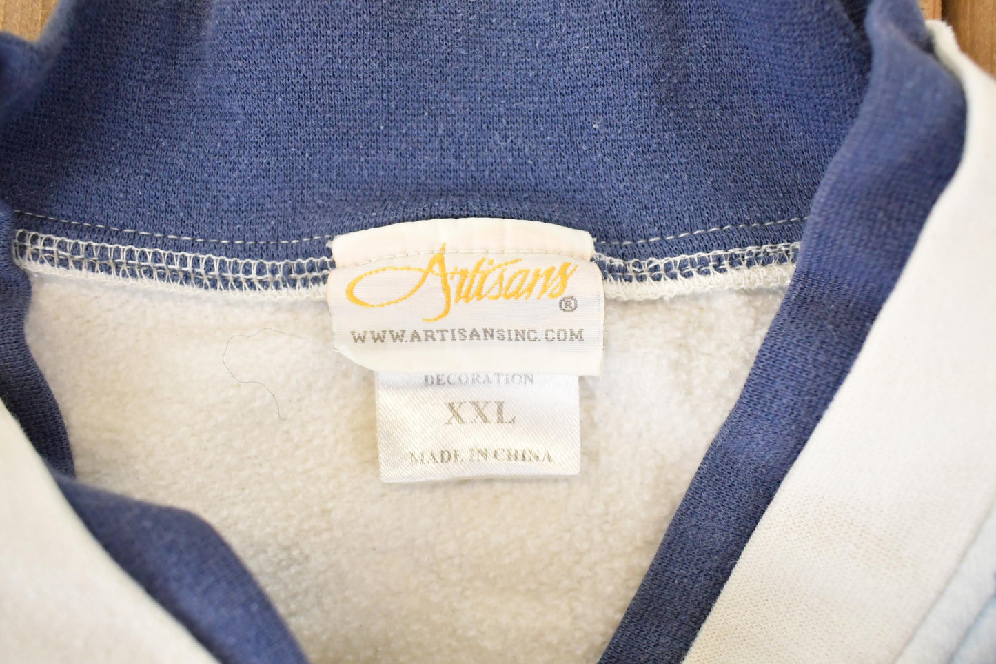 Vintage 1990s Artisans AOP Lighthouse Double Collar Button Up Graphic Print Crewneck Sweatshirt Women's L from propervintagecanada