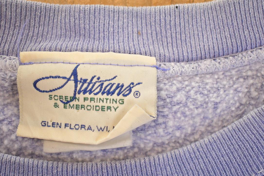 Vintage 1990s Artisans Cabela's Embroidered Text Logo Crewneck Sweatshirt Men's L from propervintagecanada