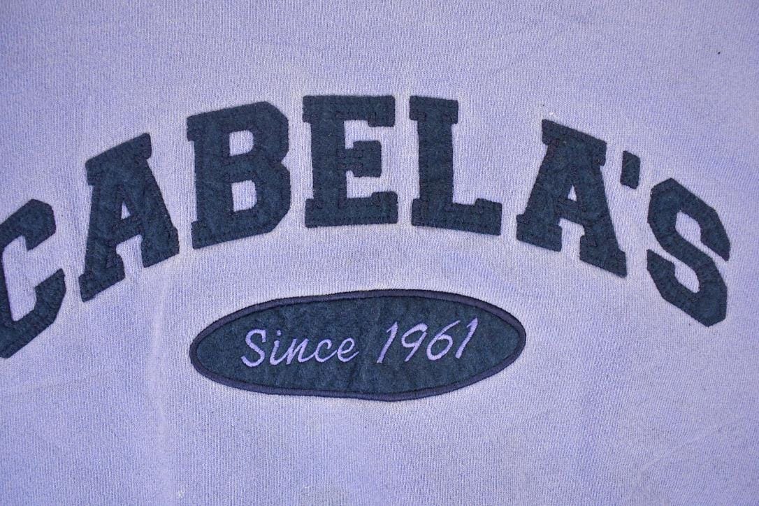 Vintage 1990s Artisans Cabela's Embroidered Text Logo Crewneck Sweatshirt Men's L from propervintagecanada