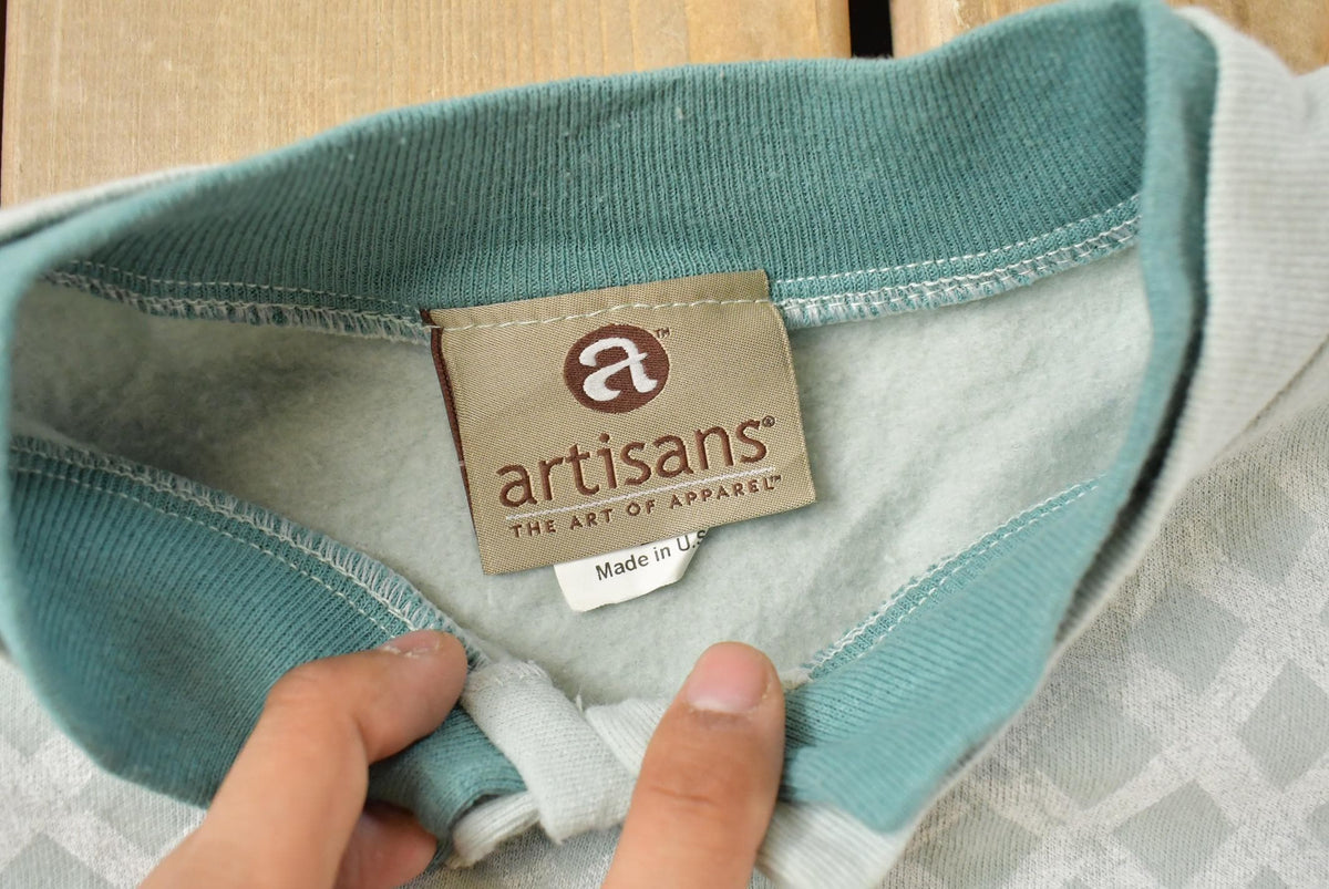 Vintage 1990s Artisans Floral Cardigan Sweatshirt Women's L from propervintagecanada