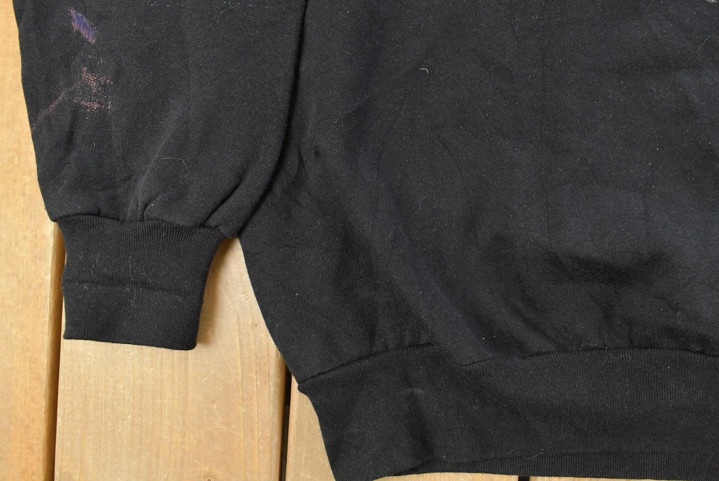 Vintage 1990s Artisans Wolf Graphic Henley Crewneck Sweatshirt Mens Large from propervintagecanada