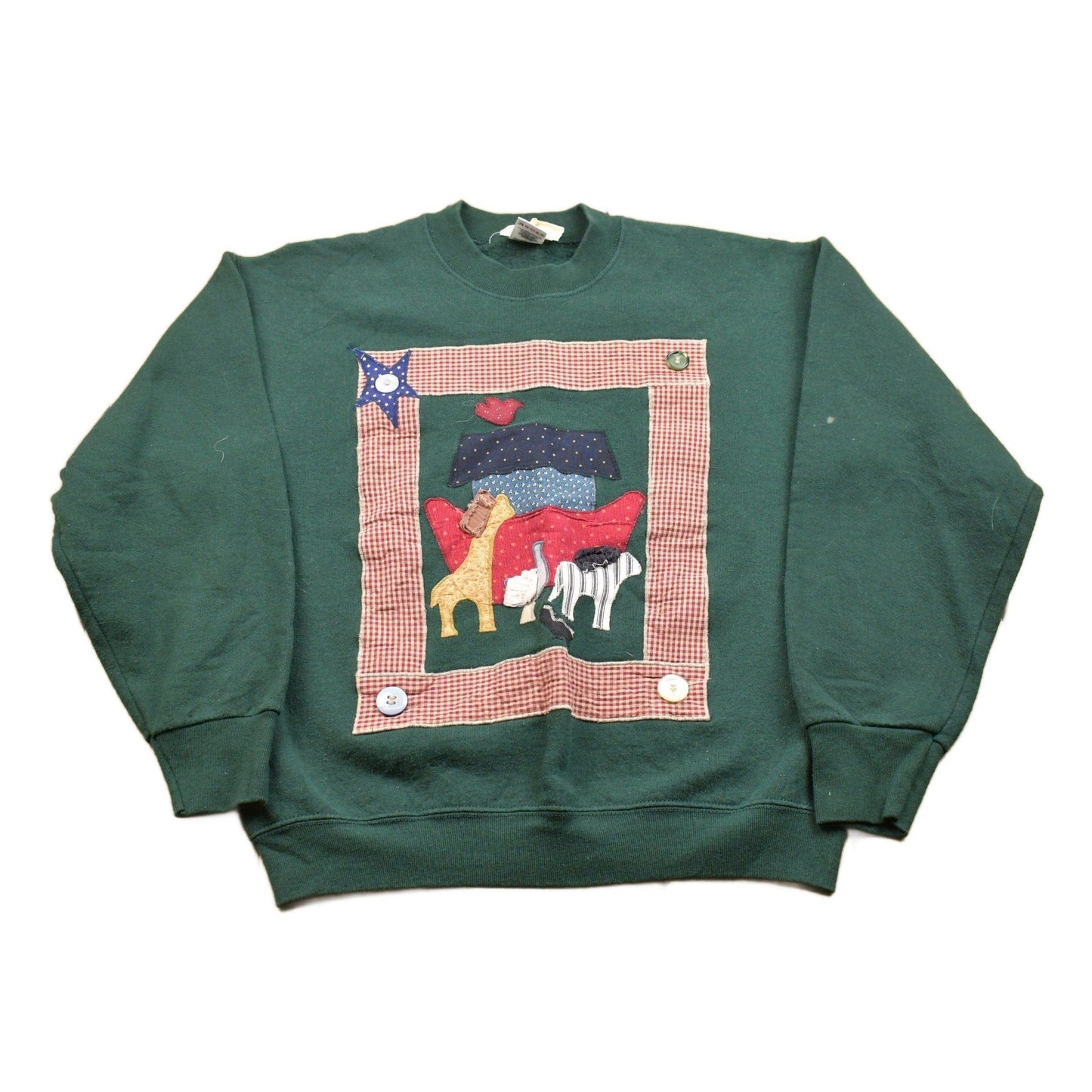 Vintage 1990s Arts & Crafts Noah's Ark Crewneck Sweatshirt Men's Small from propervintagecanada