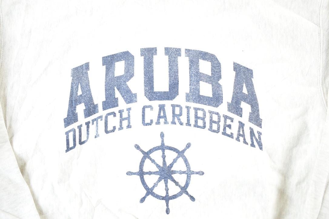 Vintage 1990s Aruba Dutch Caribbean MV Pro Weave Crewneck Sweatshirt Mens M Men's Small from propervintagecanada