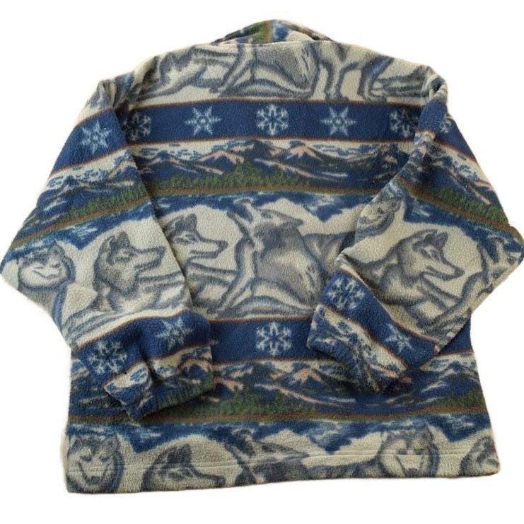 Vintage 1990s Ash Creek Wolves Fleece Sweater Men's XL from propervintagecanada