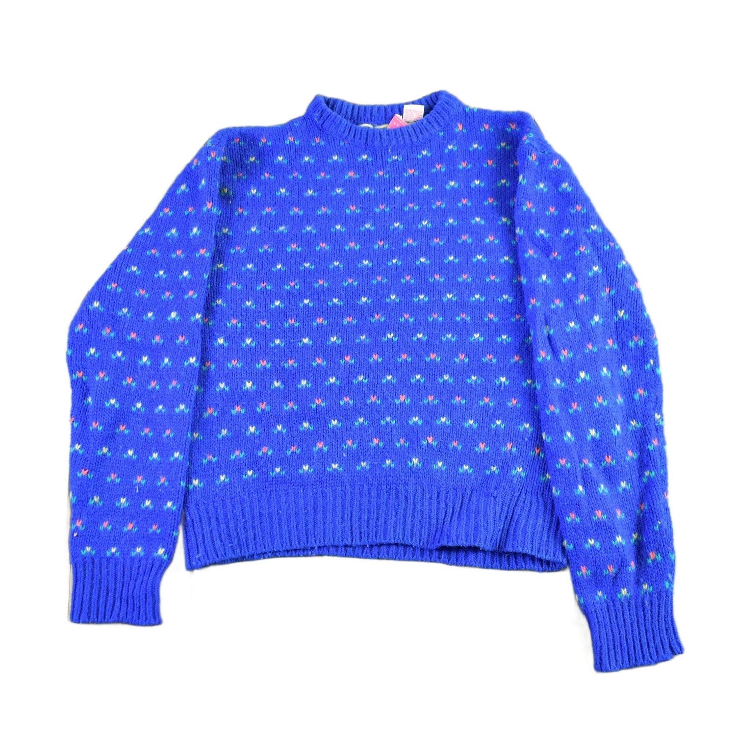 Vintage 1990s Ashley Wool Floral Knit Crewneck Sweater Women's S-M from propervintagecanada