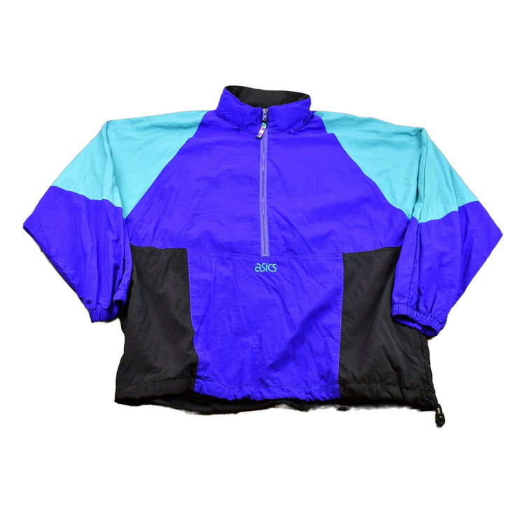 Vintage 1990s Asics Nylon Color Block Windbreaker Men's Large from propervintagecanada