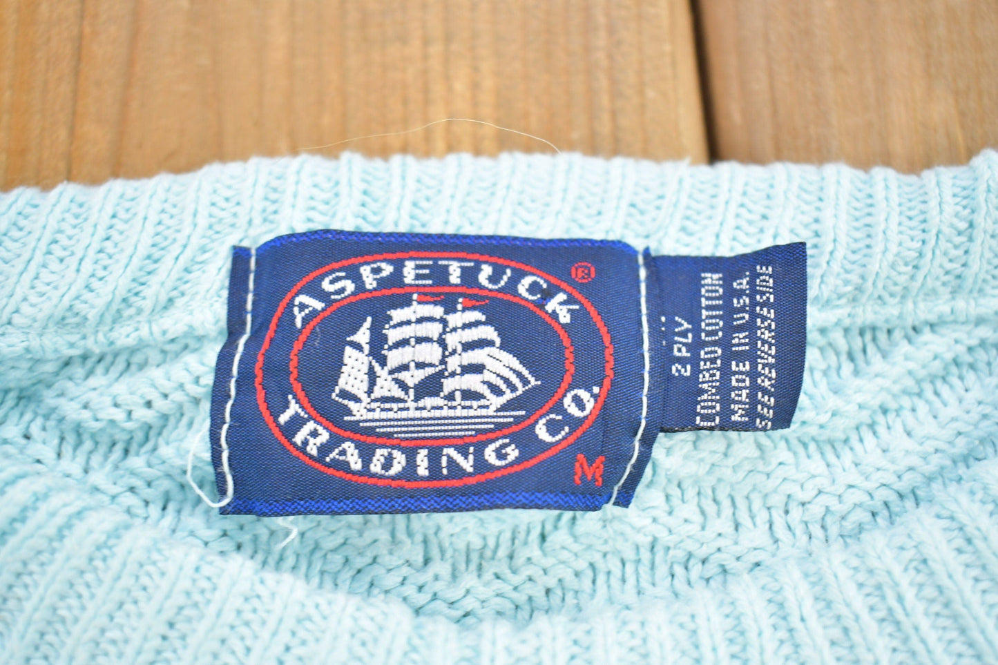 Vintage 1990s Aspetuck Trading Co. Knitted Crewneck Sweater Men's Small from propervintagecanada