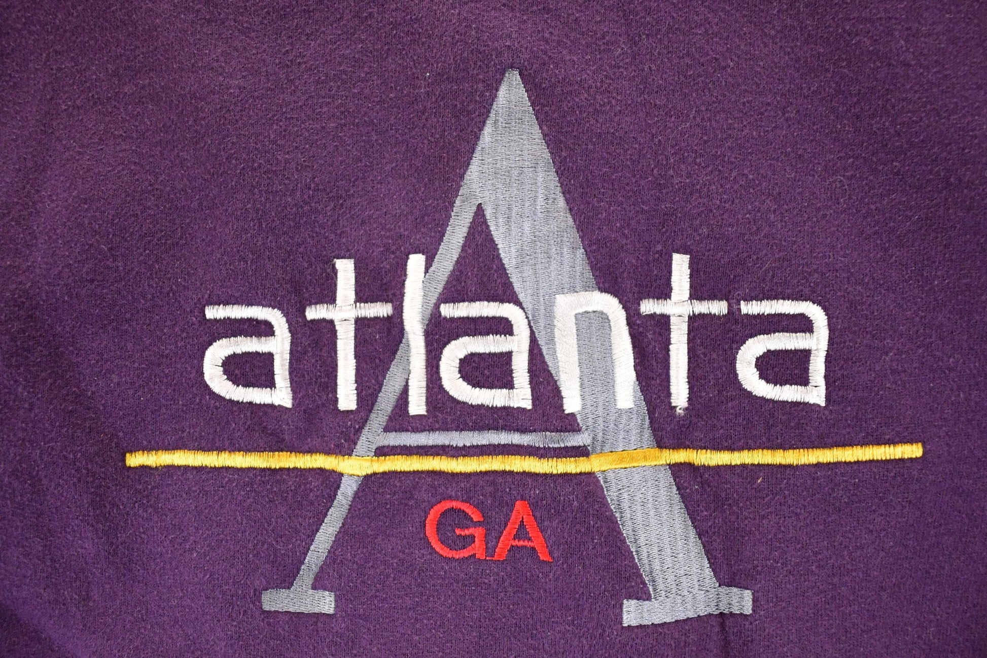Vintage 1990s ATlanta Georgia Embroidered Crewneck Sweatshirt Men's XL from propervintagecanada