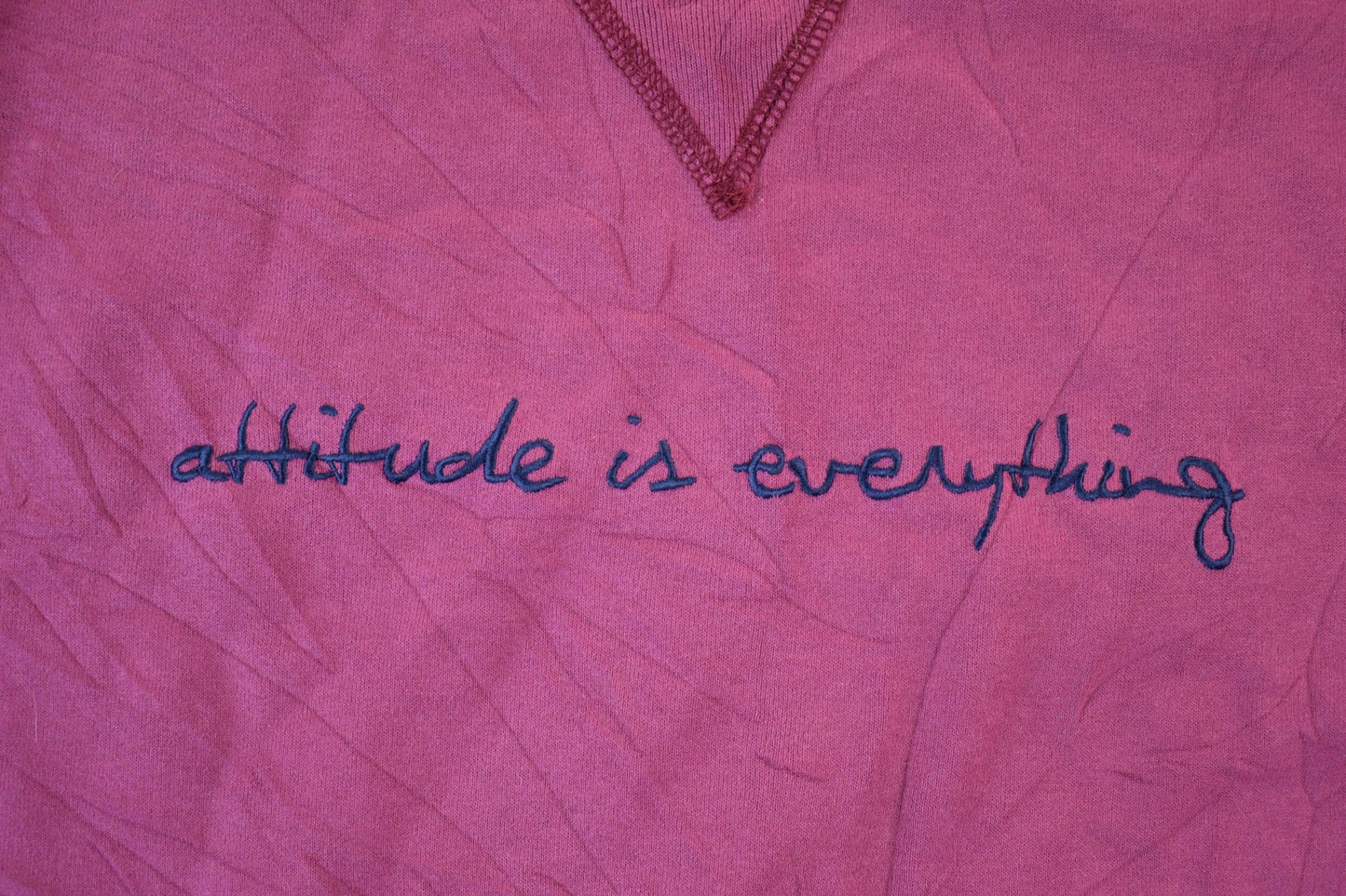 Vintage 1990s Attitude Is Everything Embroidered Souvenir Crewneck Sweatshirt Men's XL from propervintagecanada