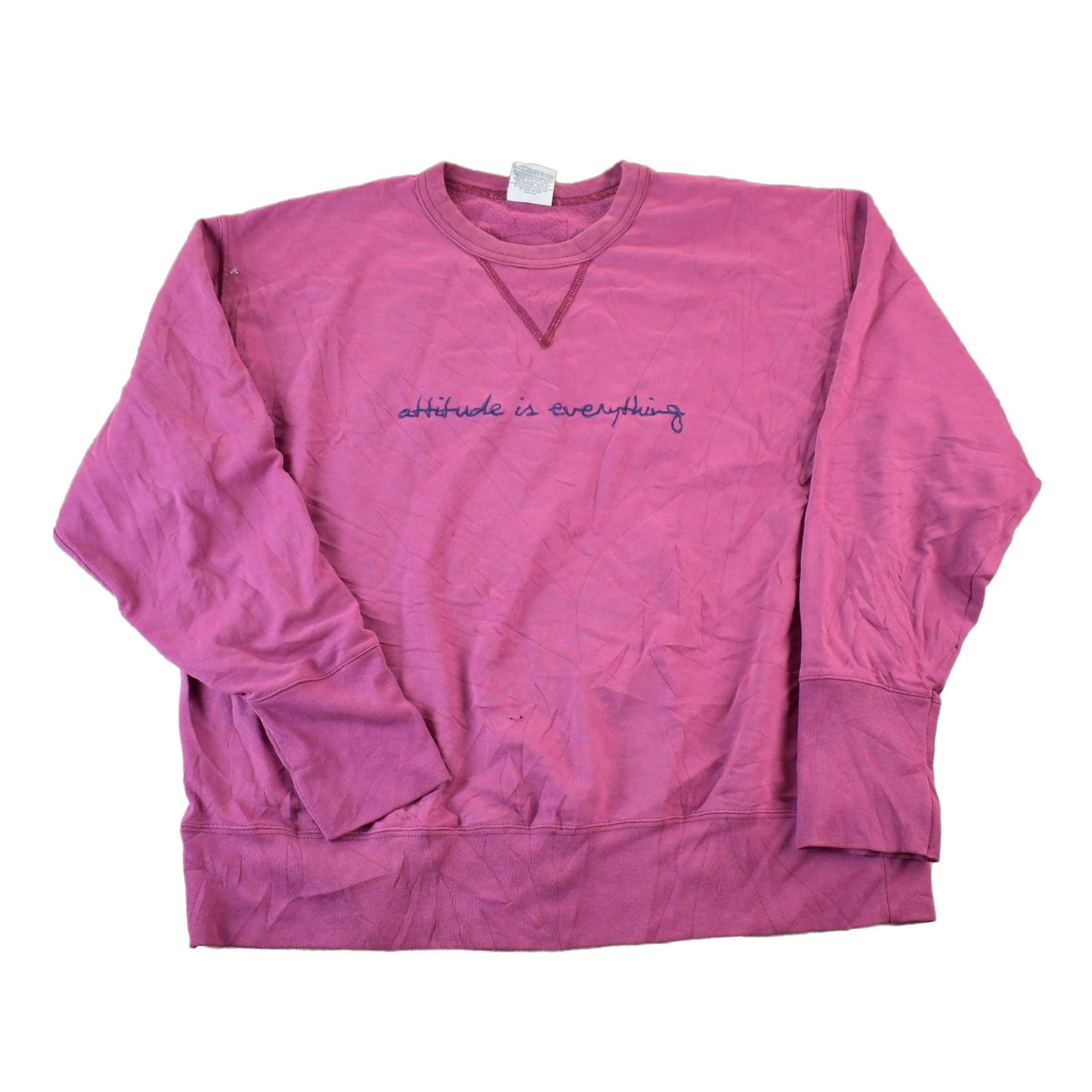 Vintage 1990s Attitude Is Everything Embroidered Souvenir Crewneck Sweatshirt Men's XL from propervintagecanada