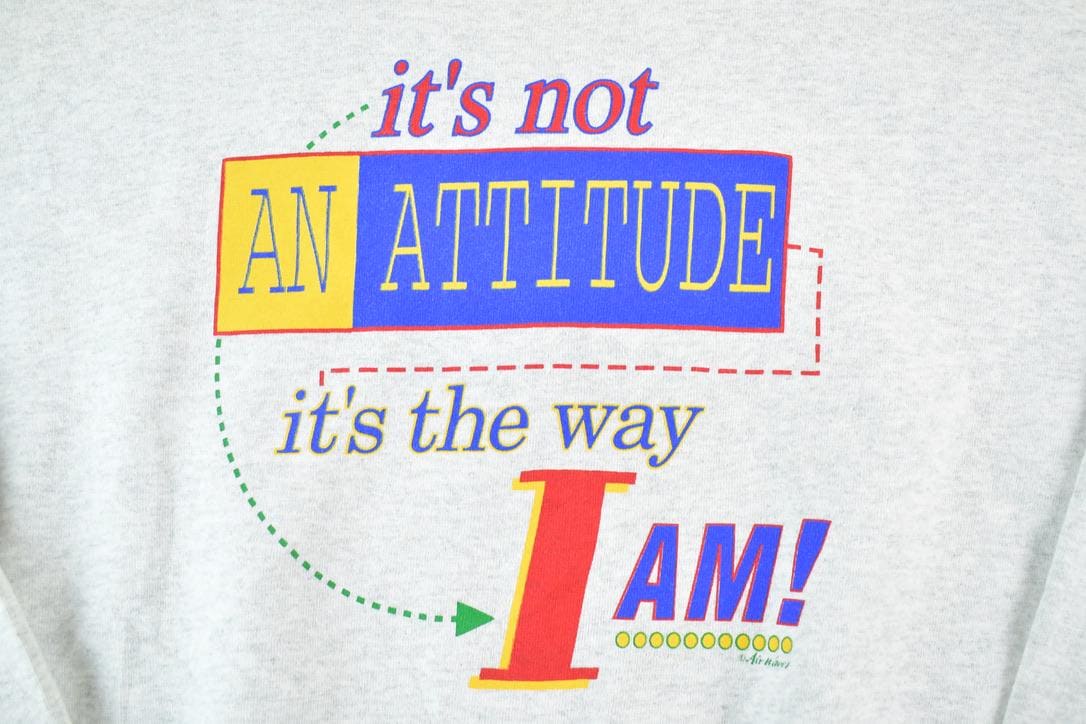 Vintage 1990s Attitude Souvenir Crewneck Sweatshirt Men's 2XL from propervintagecanada