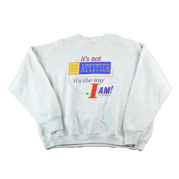Vintage 1990s Attitude Souvenir Crewneck Sweatshirt Men's 2XL from propervintagecanada