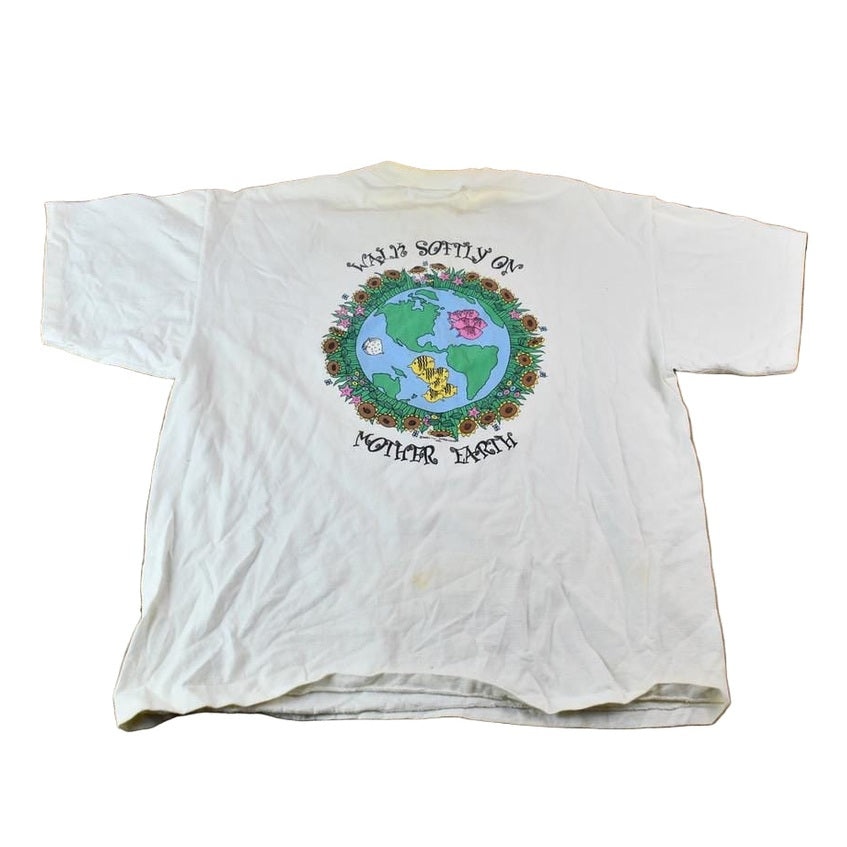Vintage 1990s Aussie T Company Walk Softly on Mother Earth Single Stitch Graphic T-Shirt Men's Large from propervintagecanada