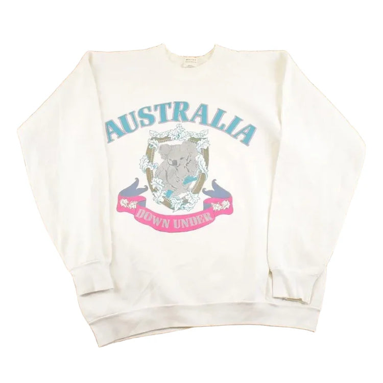 Vintage 1990s Australia Down Under Souvenir Crewneck Sweatshirt Womens L from propervintagecanada