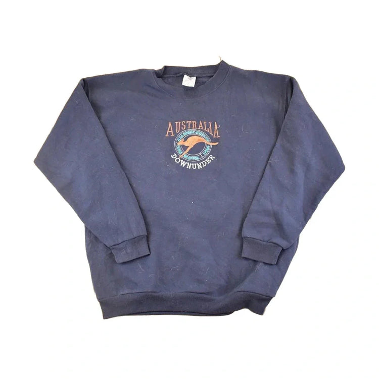 Vintage 1990s Australia Down Under Souvenir Kangaroo Crewneck Sweatshirt Men's L from propervintagecanada