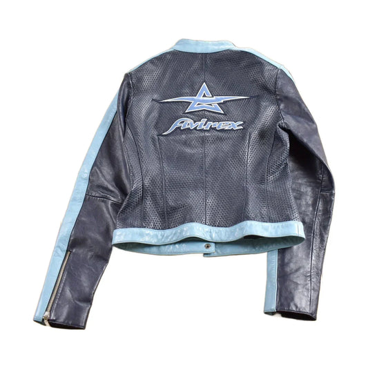 Vintage 1990s Avirex Leather Race Bike Jacket from propervintagecanada