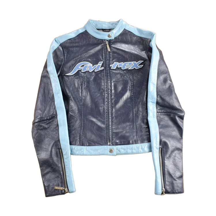Vintage 1990s Avirex Leather Race Bike Jacket from propervintagecanada
