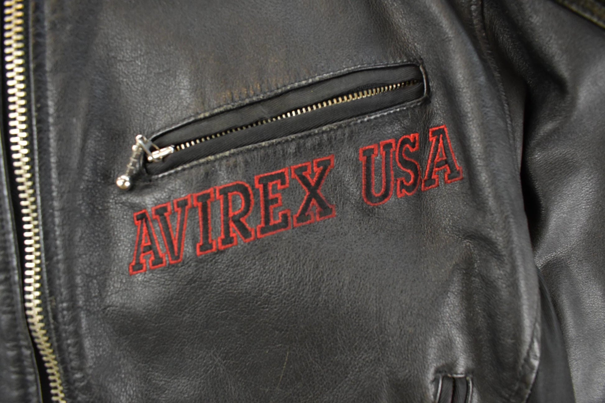 Vintage 1990s Avirex Racing Leather Jacket Men's Small from propervintagecanada