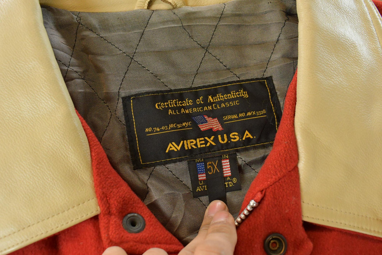 Vintage 1990s Avirex Tuskegee Airmen Wool Leather Varsity Jacket Men's 5X / Avirex Jacket / Patchwork / Made in USA / Military Jacket from propervintagecanada