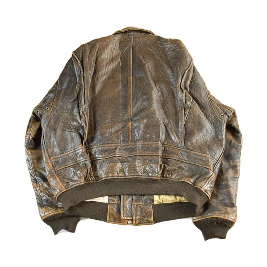 Vintage 1990s Avirex U.S. Navy Type G-2 Genuine Leather Flight Jacket Men's Large from propervintagecanada