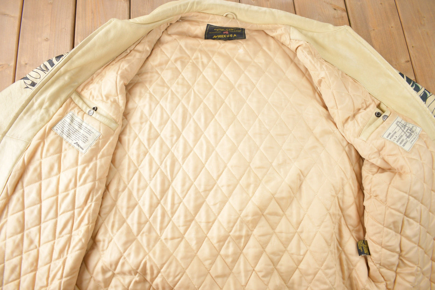 Vintage 1990s Avirex USA Japanese Dragons Graphic Leather Jacket Size 3XL from propervintagecanada