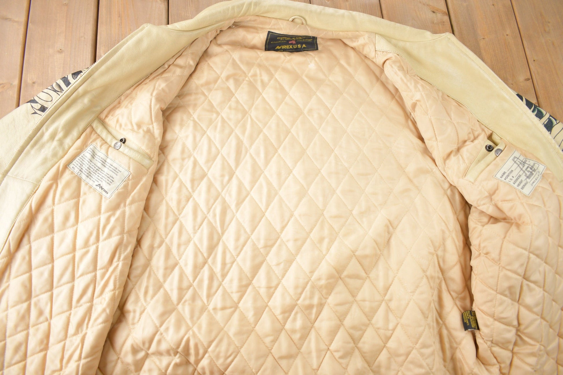 Vintage 1990s Avirex USA Japanese Dragons Graphic Leather Jacket Size 3XL from propervintagecanada