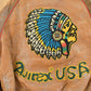 Vintage 1990s Avirex USA Native Tribal Leather Varsity Jacket Men's Medium from propervintagecanada