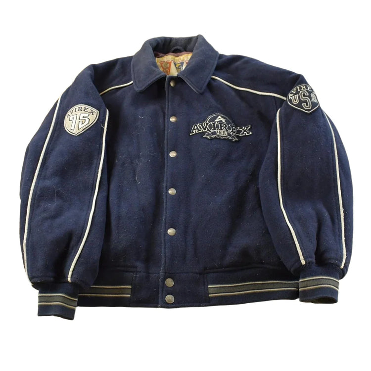 Vintage 1990s Avirex Wool Varsity Jacket Men's XL from propervintagecanada