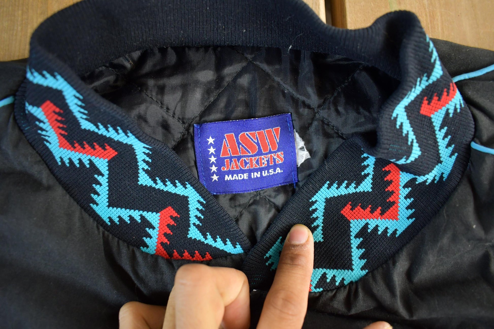 Vintage 1990s AWS Jackets Aztec Jacket Men's 4XL from propervintagecanada