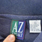 Vintage 1990s AZ Sport Colour Block Collared Sweatshirt Made In USA Men's XL from propervintagecanada
