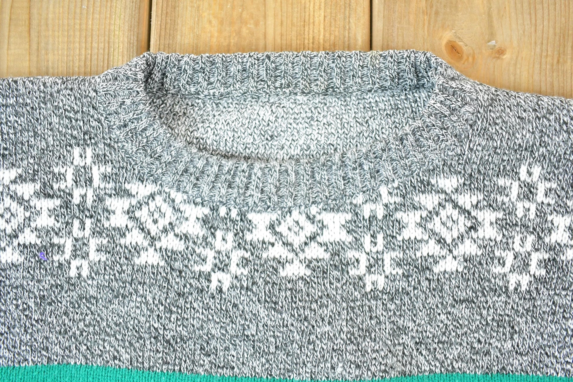 Vintage 1990s Aztec All Over Print Knit Abstract Pattern Crewneck Sweater Men's L from propervintagecanada