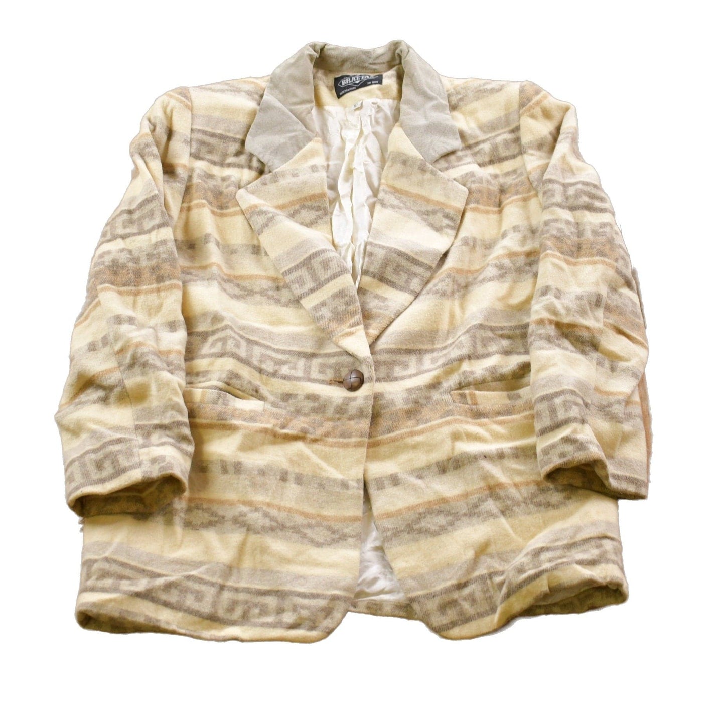 Vintage 1990s Aztec All Over Print Wool Blazer Women's M from propervintagecanada