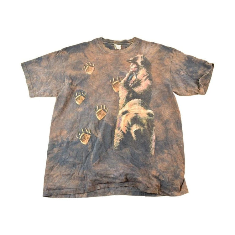 Vintage 1990s Aztec Bear And Wolf Outdoors T-Shirt Men's XL from propervintagecanada