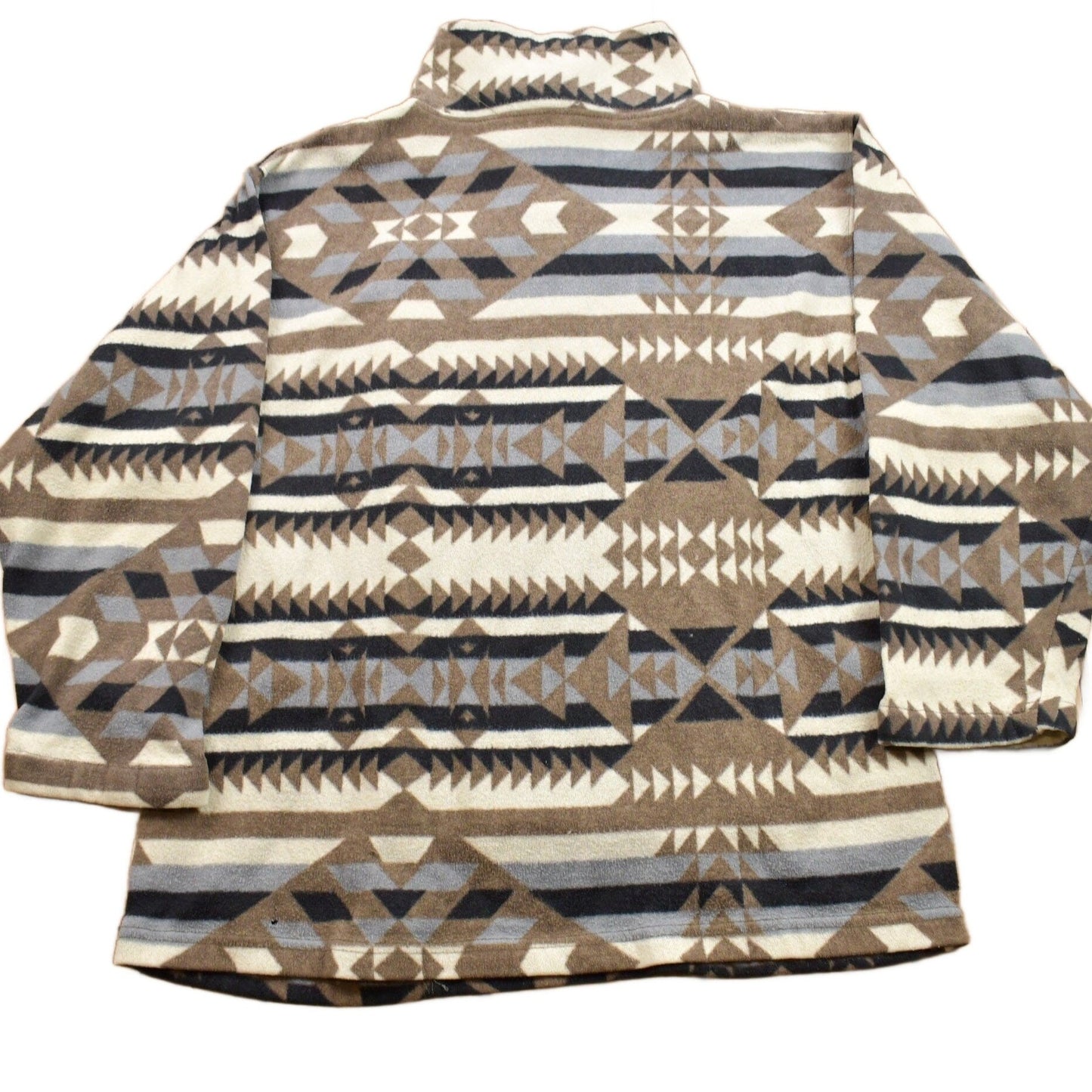 Vintage 1990s Aztec Chevron Patterned Light Fleece Sweater Men's Medium from propervintagecanada