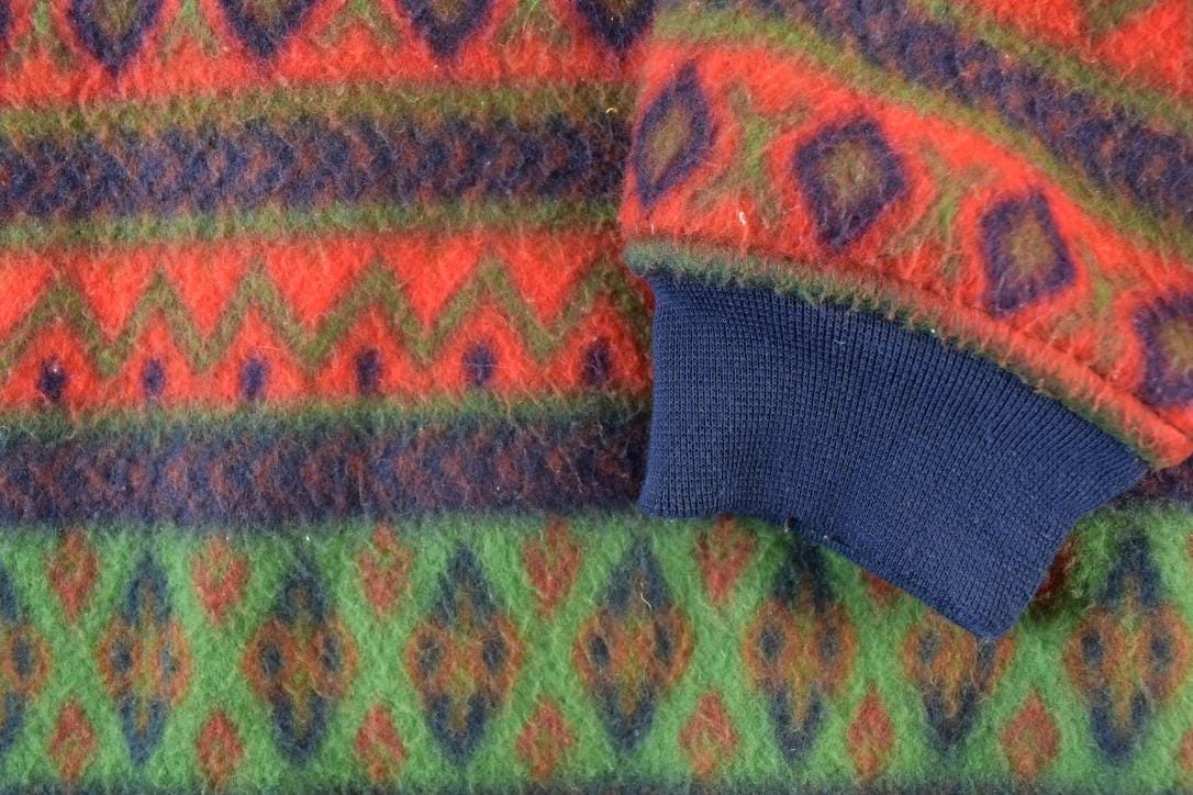 Vintage 1990s Aztec Fleece Outdoorsman Sweater Men's XL from propervintagecanada