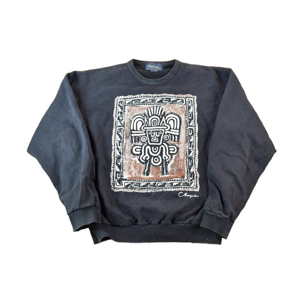 Vintage 1990s Aztec Outdoorsman Crewneck Sweatshirt Men's Large from propervintagecanada