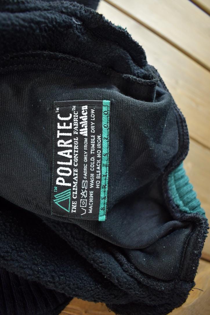 Vintage 1990s Aztec Pattern Quater Zip Fleece Sweater - XL from propervintagecanada