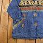 Vintage 1990s Aztec Western Denim Jean Jacket Men's 2XL from propervintagecanada