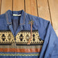 Vintage 1990s Aztec Western Denim Jean Jacket Men's 2XL from propervintagecanada